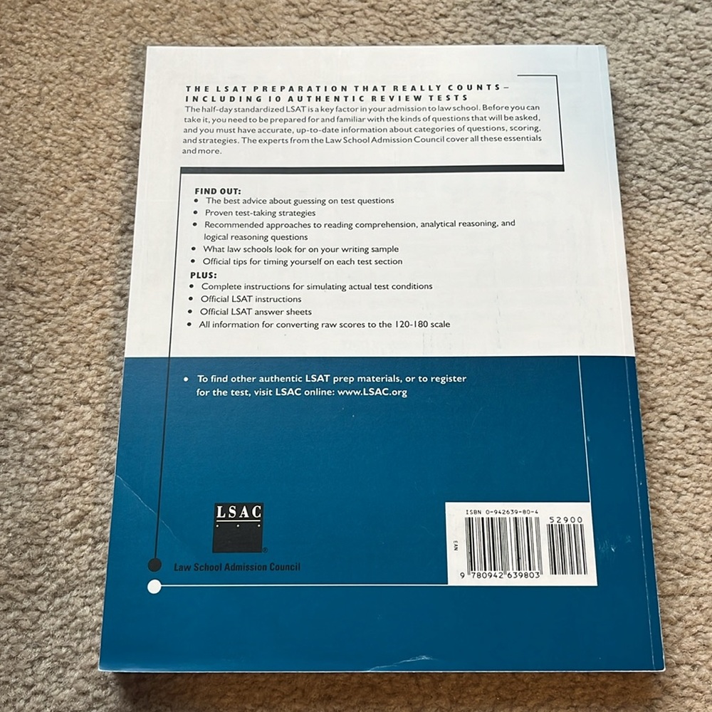 LSAT PrepTests Book 2002 - Picture 2 of 3
